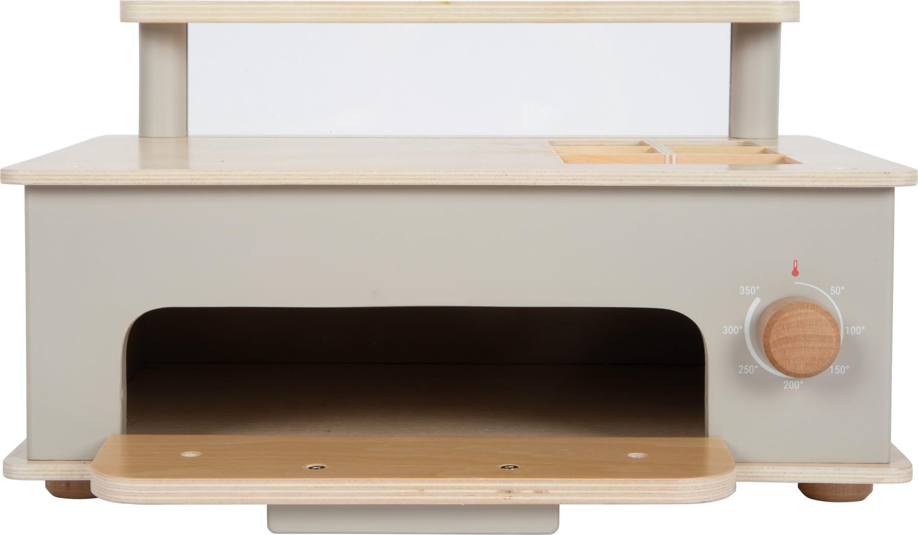 small Foot Pizzeria-Set aus Holz, multifunktionaler Pizzaofen mit umfangreichem Zubehör, hochwertiges Rollenspielset, für Kinder ab 3 Jahren, 12696, Holzfarben