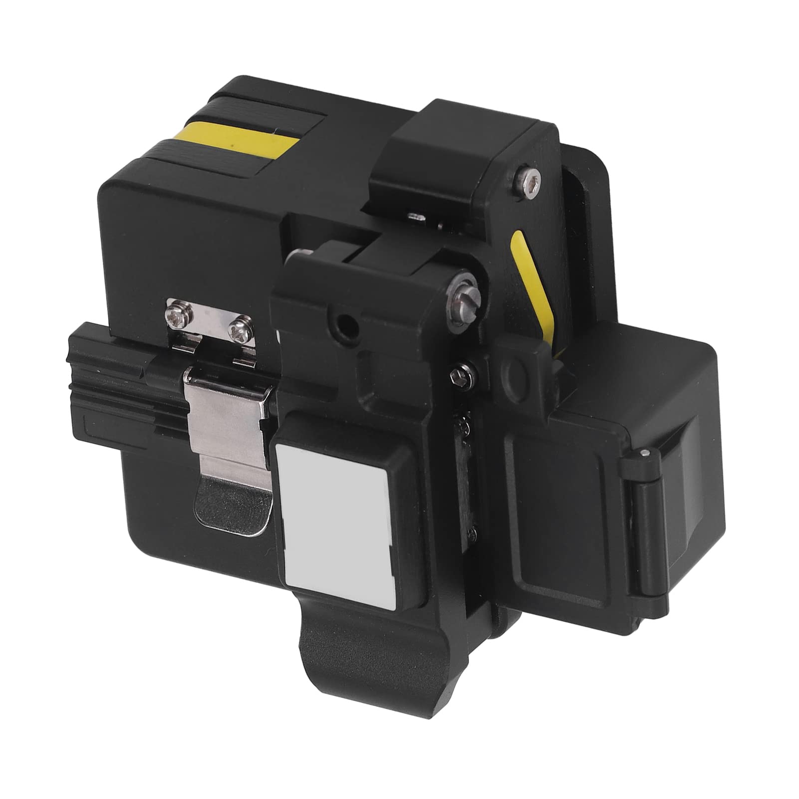 Fiber Cleaver Cold Tion, Connection Hot Melting Precision Machined?????? Tion, Optic Cable Wire Cutters Cutter Cutting Tool with Waste Box Black (Black)