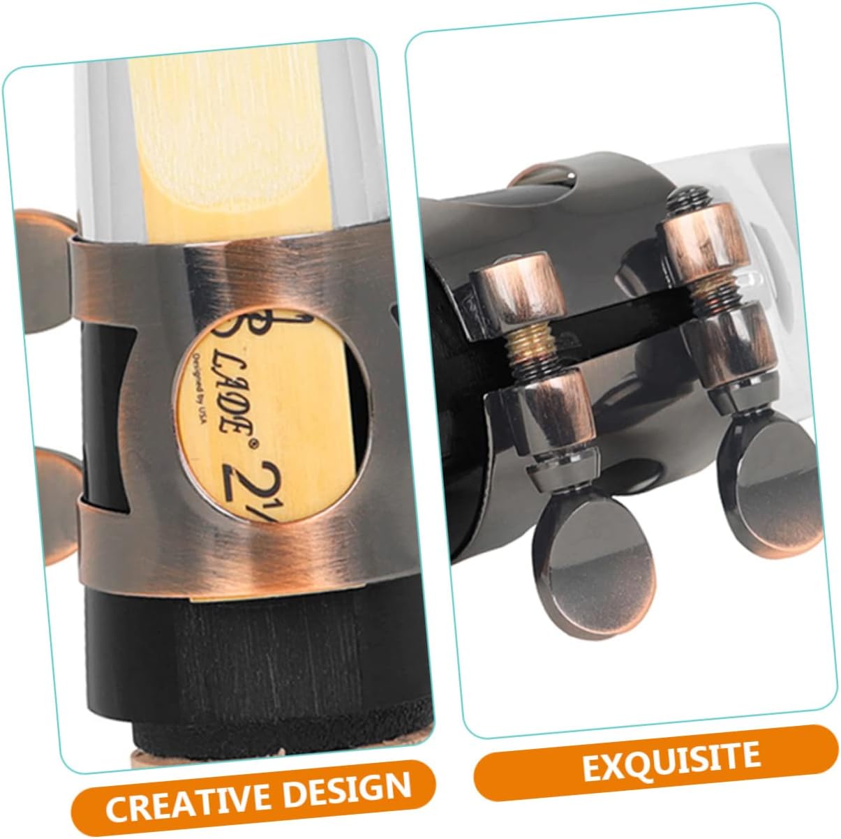 ibasenice 5pcs Clarinet Lyre Clamp Ligature Clarinet Parts Fastener Clip for Accessories