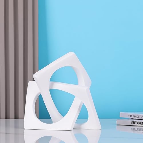 Miniatura 3 de Escultura geométrica moderna, decoración de estatua de nudo dorado, centro de mesa dorado para el hogar jax decorativo, escultura y figuras