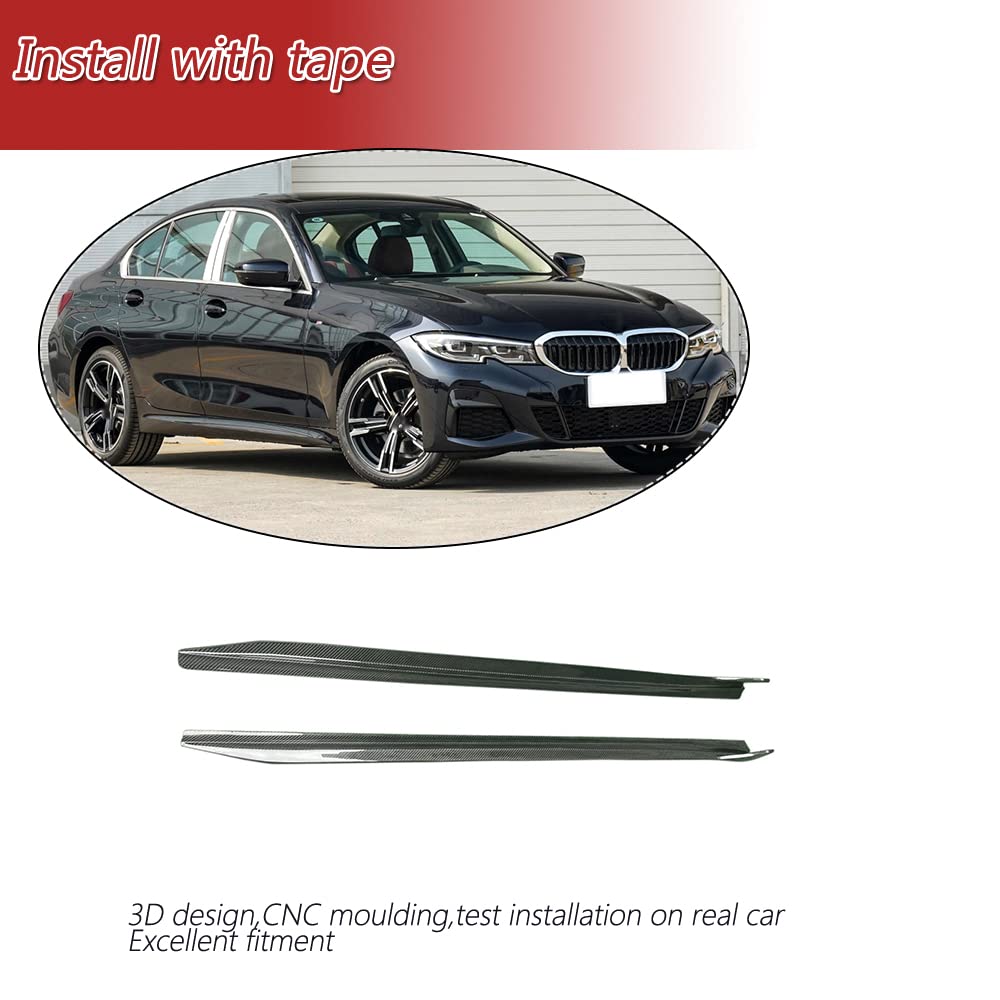 MCARCAR Gloss Black ABS Side Skirts For BMW G20 3 Series 330i M Sport 2023-2024 - Under Door Rocker Panels