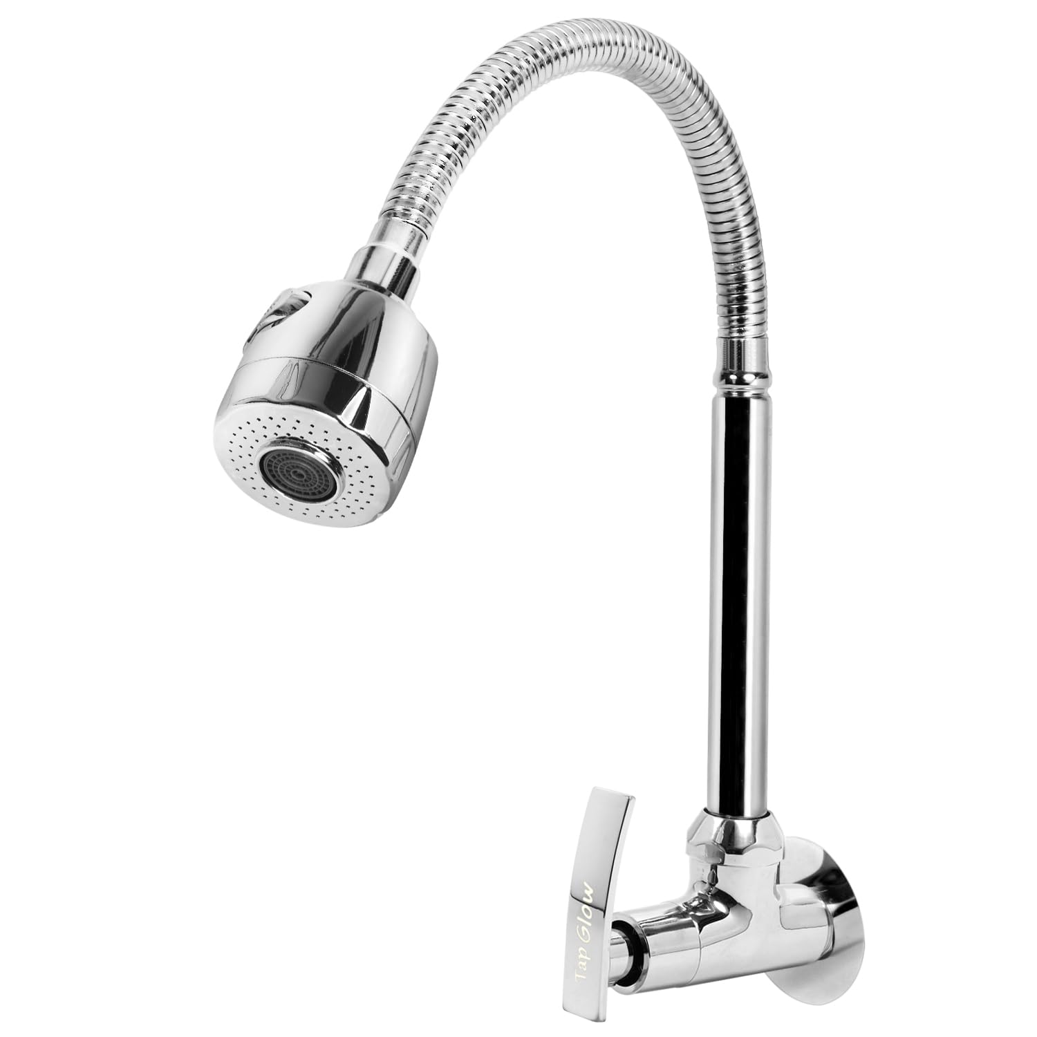 Tapglow Passion Tapglow Dual Flow Chrome Wall Mount Brass Kitchen Sink Tap with Flexible Neck | Dual Sprayer Function | 2 Way Shower Foam and Flow for Home, (B0C4YB951W) Amazon Price History, Amazon Price Tracker