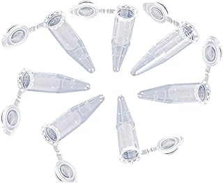 500 Pieces Plastic Centrifuge Tube with Snap Cap, 1.5ML Micro Test Tubes Clear Conical Microtube Sample Vial for Laboratory