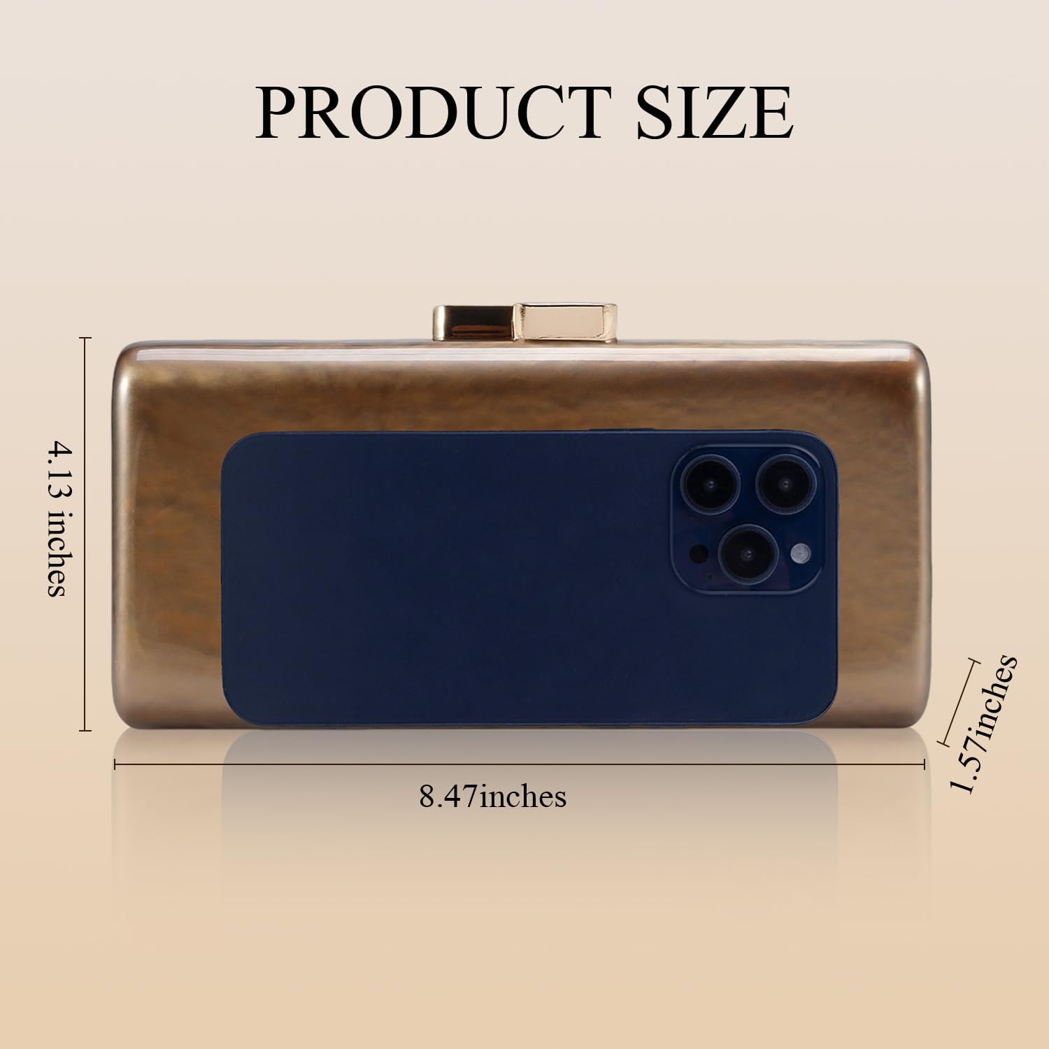 Simcat Acrylic Clutch Purse for Women, Chic Metal Evening Bag, Marble Evening Clutch Bag with Chain for Prom Wedding Party - Image 4