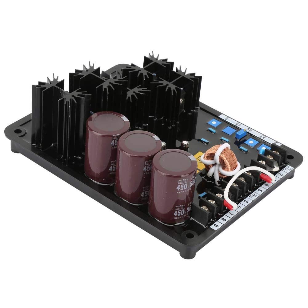 Regulador de voltaje, Negro, Metal, 1 unidad, Accesorios del generador de estabilizador eléctrico