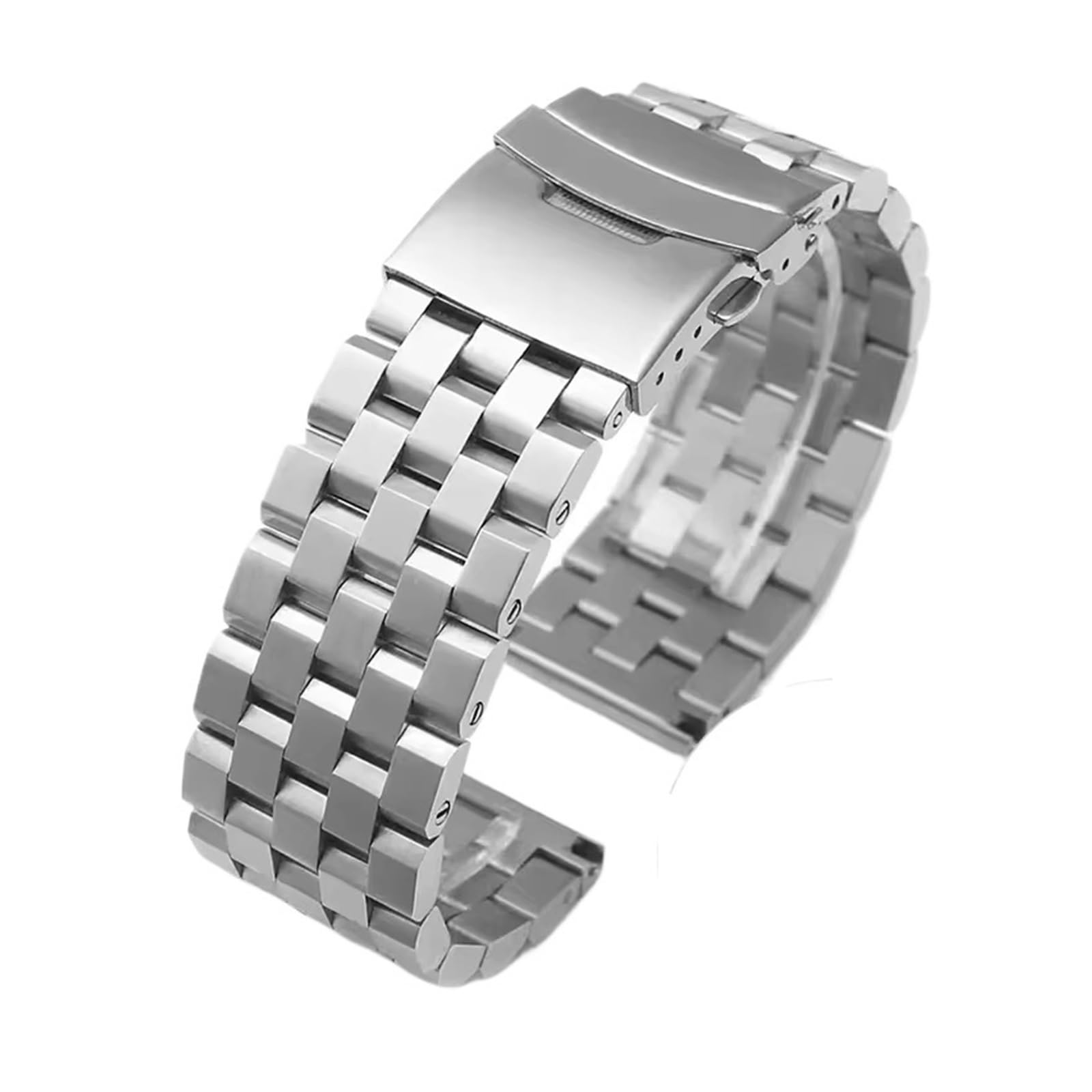 1 szt. Zakrzywiona płaska bransoletka do SKX175 SKX009 SKX173 SKX007 20 mm 22 pasek ze stali nierdzewnej na nadgarstek dla mężczyzn i kobiet zamienny