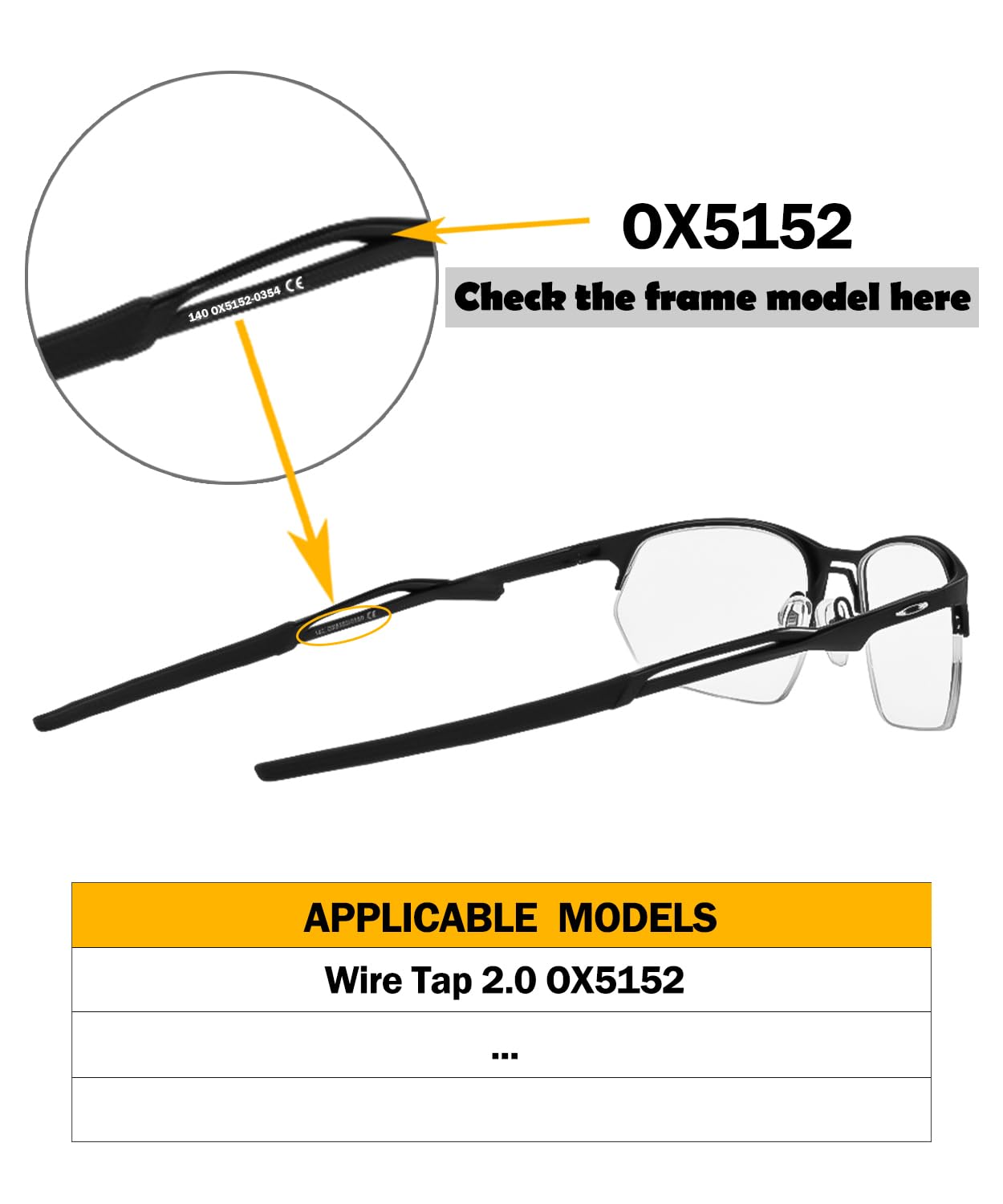 2 paia di gommini di ricambio per cuffie Oakley Wire Tap 2.0 OX5152, in morbido silicone, colore: nero