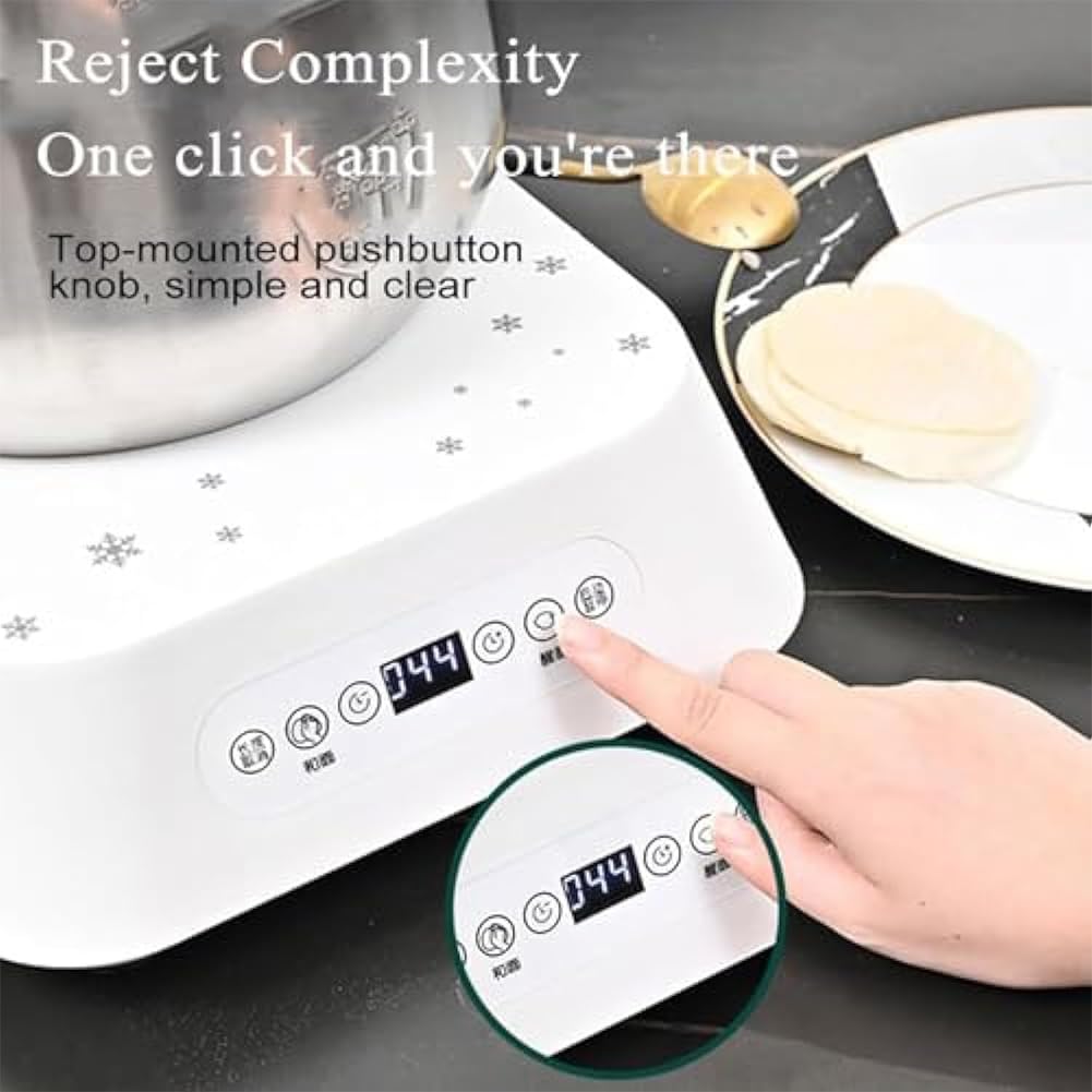 FURLOU Amasadora de Masa Completamente automática, batidora de Masa Vertical eléctrica de 5 litros, Amasado rápido de 15 Minutos, Gancho para Masa y batidora para la mayoría de los Cocineros caseros