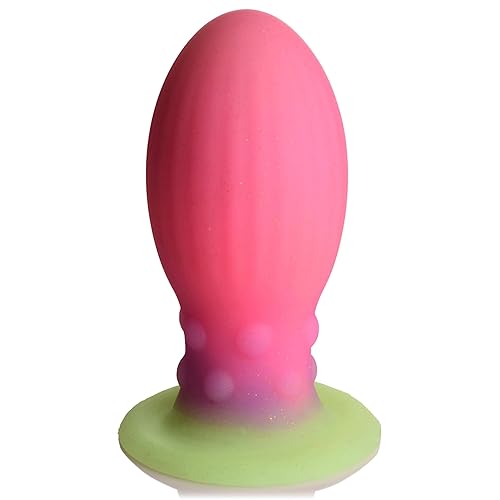 CREATURE COCKS Xeno Egg Glow in The Dark Premium Silicone Egg Adult Sex Toy for Women Men & Couples. Roleplay Egg with Strong Suction Cup and Textured Sides for Stimulation. Large - Sci-Fi Fantasy - Egg Large