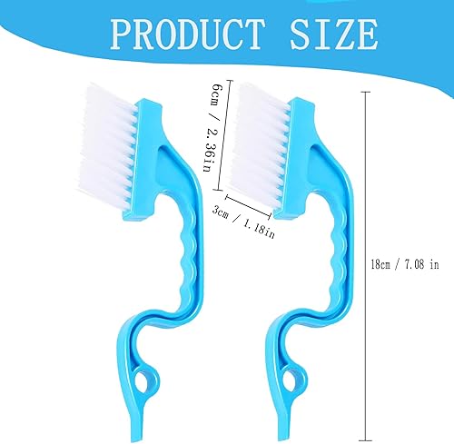 Miniatura 2 de YQBOOM Cepillo de limpieza de rieles de ventana, cepillo de limpieza de ranura de ventana, limpiador de rieles de ventana, cepillo de limpieza de