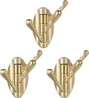 Vista 1 de Angle Simple Gancho giratorio para toallas de 3 brazos 3 piezas (oro cepillado)
