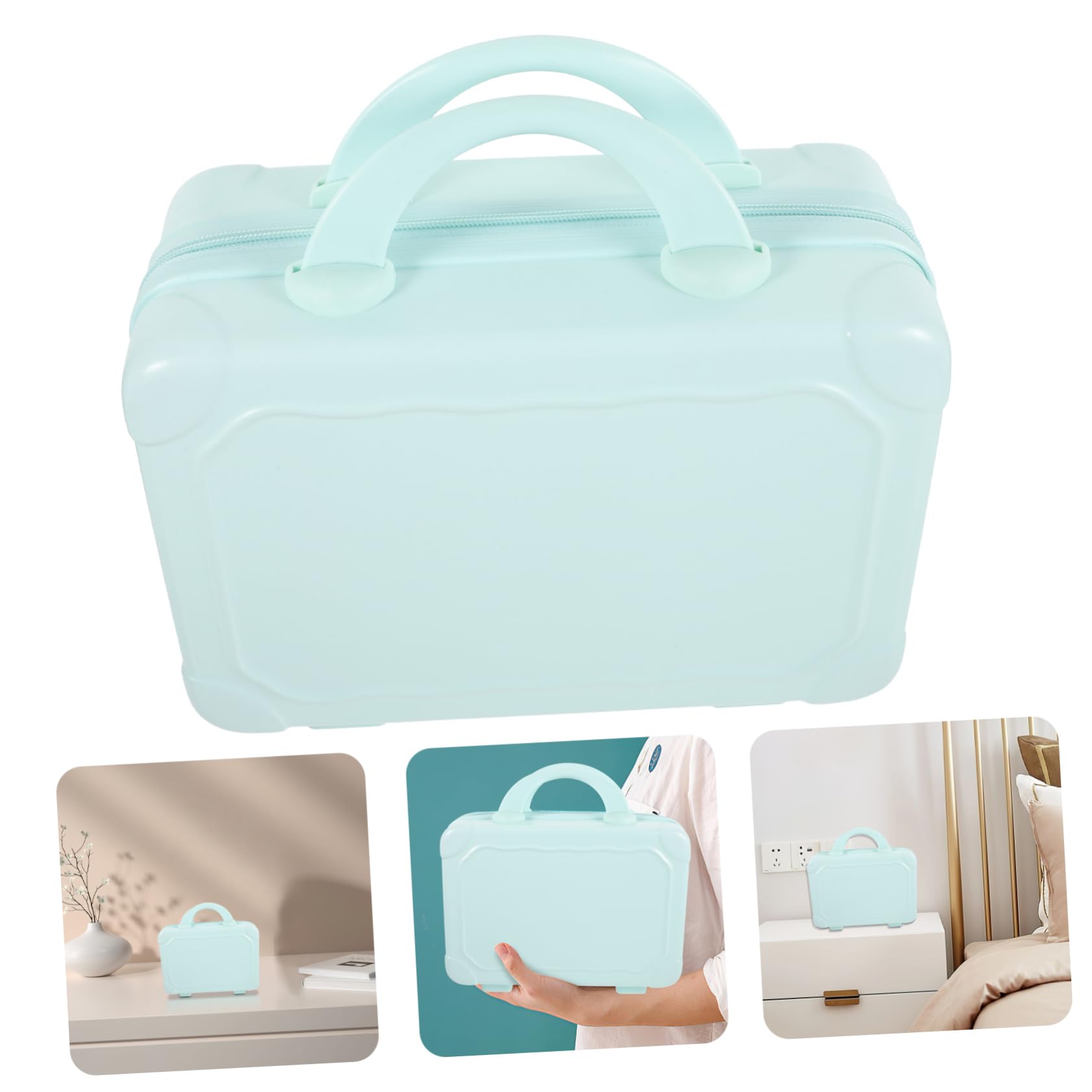 Porta Trucchi Donna Borsa Porta Trucchi Da Viaggio Valigetta Trucco Professionale Pochette Elegante Astuccio Cosmetici Rigido Mini Bagaglio Per Trucco