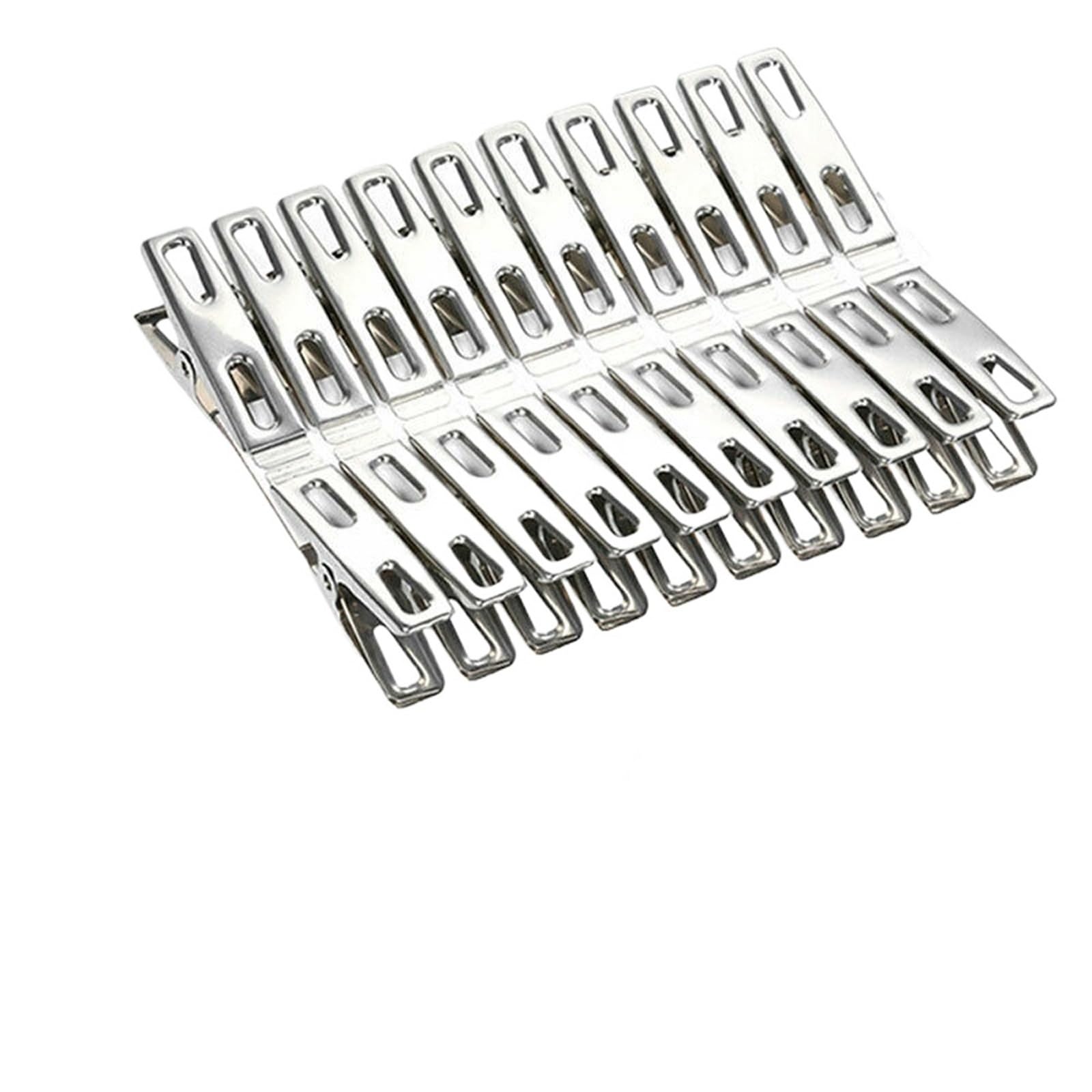 Clothes Pegs Pegs For Washing Line Stainless Steel Clips Hang Pins Windproof Metal Clothespins Sealing Photos Hanger(60Pcs)