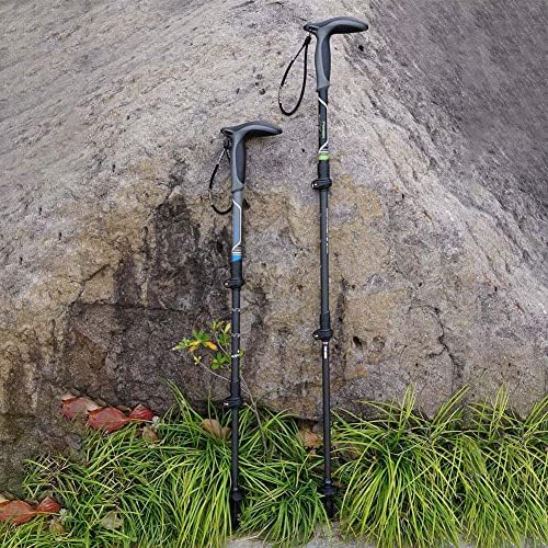 Nordic Walking Trekking Poles - with Antishock and Straight Shank Eva Canes Three Section Telescopic Ultralight Carbon Fiber for Hiking Outdoors (Size : 100 cm)