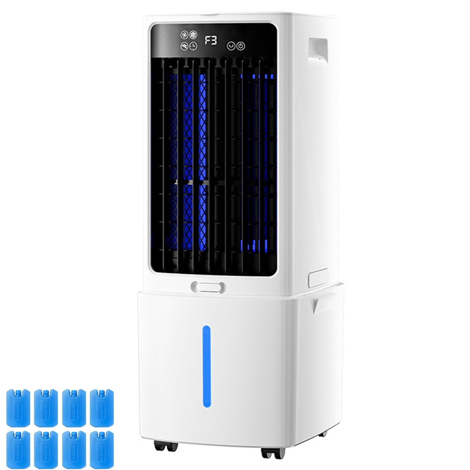 75W Air Conditioner with 3Gal Detachable Tank 12H Timer Evaporative Coolers
