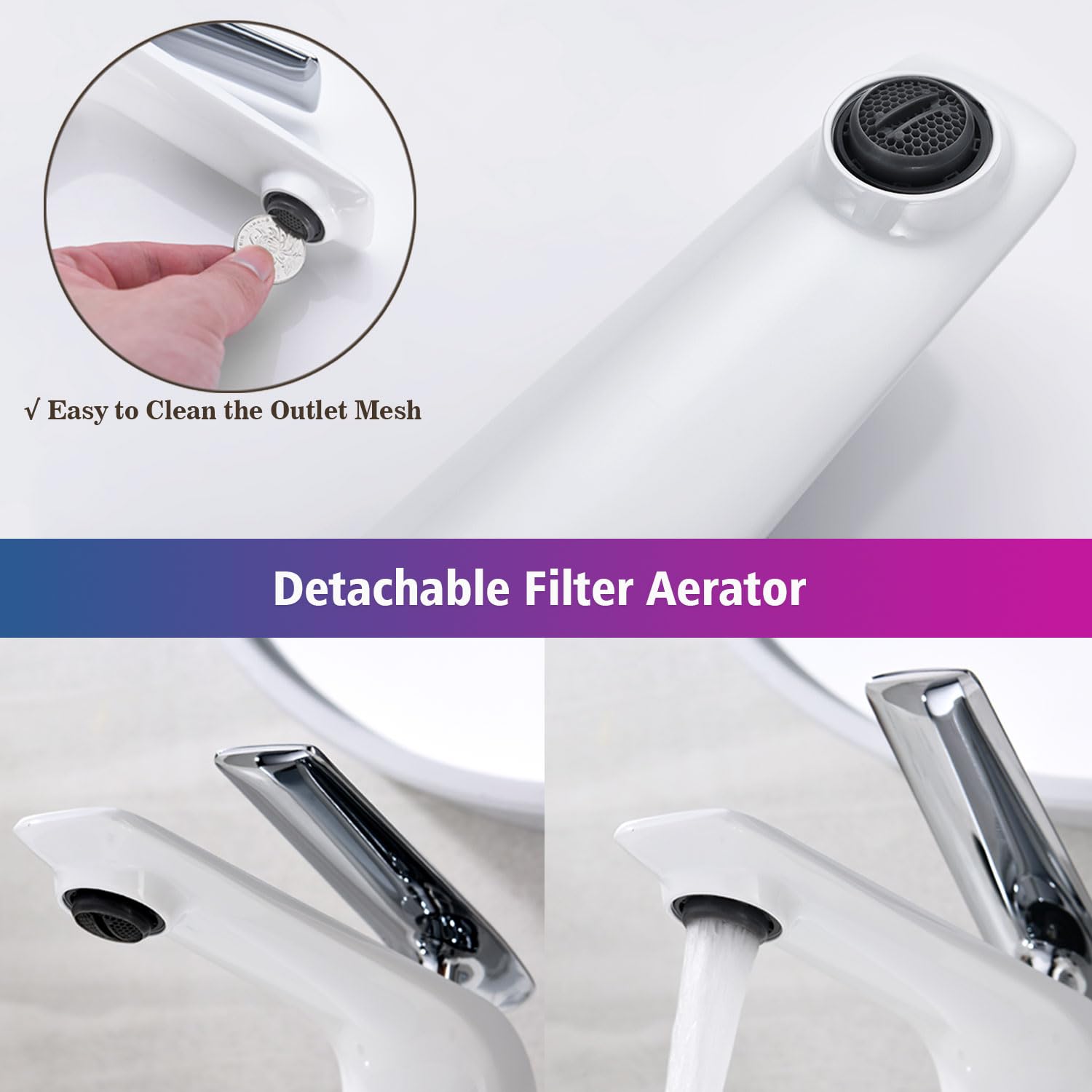 TOCALOCA A38001BC Robinet D'évier De Salle De Bain à Trou Unique