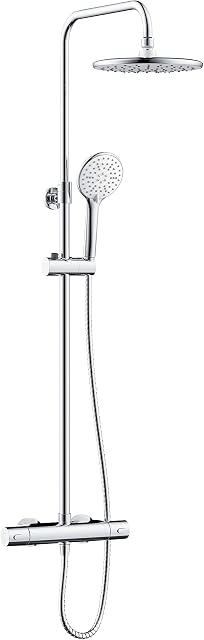 Bristan BUZ2 SHXDIVCTFF C Buzz Safetouch Rigid Riser Bar Mixer Shower, Chrome