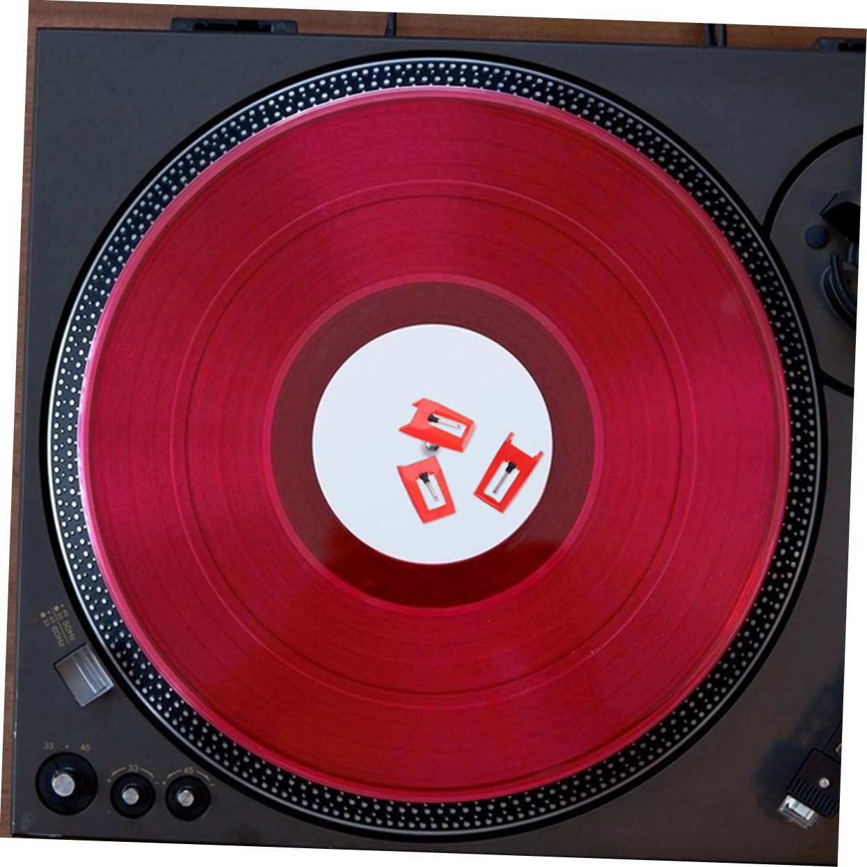 BESTonZON Registrare Parti 24 Pz Stilo Puntina Di Ricambio Per Giradischi Aghi Per Giradischi Puntina Del Giradischi Fonografico Ago Del Disco Alluminio Giradischi in Vinile Accessori Rosso