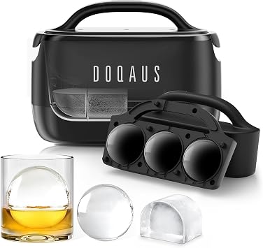 DOQAUS Clear Ice Ball Maker, 2.5 Inch Clear Ice Cube Maker