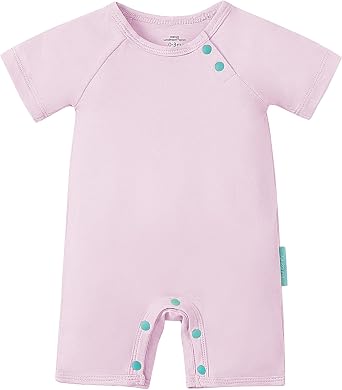 PurComfy SuperSoft Bamboo Viscose Baby Romper, Unisex, Short Sleeve