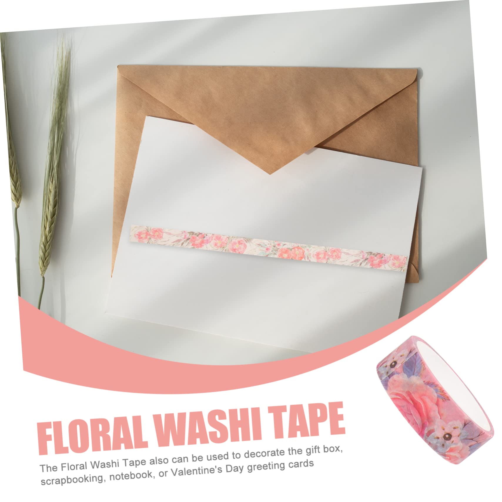 NUOBESTY 60rollen Floral Washi Tape Dekorative Klebebänder Für Scrapbooking Journaling Und Bastelprojekte Romantische Herz-designs Einfach Zu Verwenden Tragbar Und Vielseitig