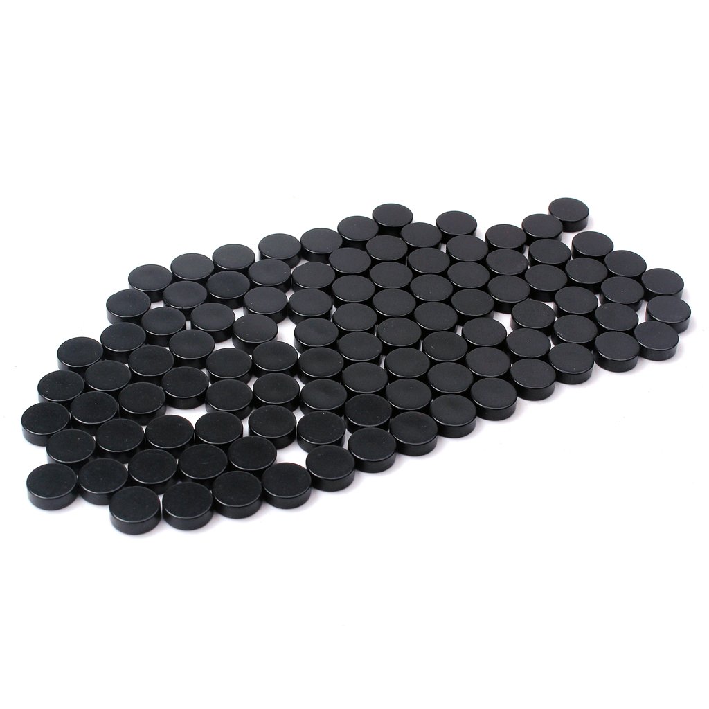 Alnicov Marcatori intarsiati a punti in acrilico nero da 300 pezzi per parti della tastiera della chitarra Diametro 6,3 mm
