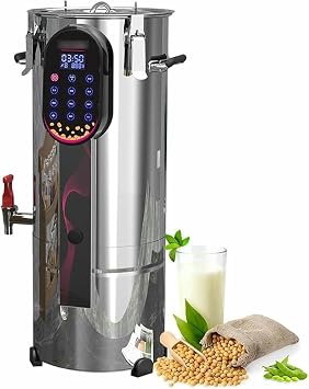 Commercial Soy Milk Maker, Electric Nut Milk Machine, Automatic Grinding for Dry/Wet Beans, 24H Keep Warm, for Almond/Oat/Coconut/Soy Milk in Kitchen Restaurant,40L