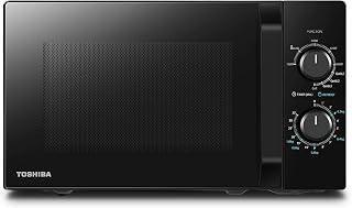 Toshiba MW2-MG20PF(BK)/GE Mikrowellenherd 800 W mit knuspriger Grill- & Kombigarfunktion, 5 Leistungsstufen, 1000 W Grillleistung, Schwarz