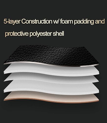 Vista 25 de EKR - Juego completo de fundas de asiento de cuero para automóvil de ajuste personalizado (color negro)