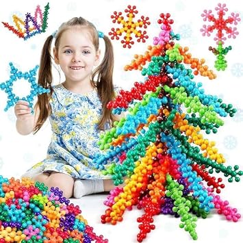Star Shaped, Star Block Interlocking Blocks Colorful Star Building Blocks Educational Construction Blocks for Kids Multicolor (100 Pcs)