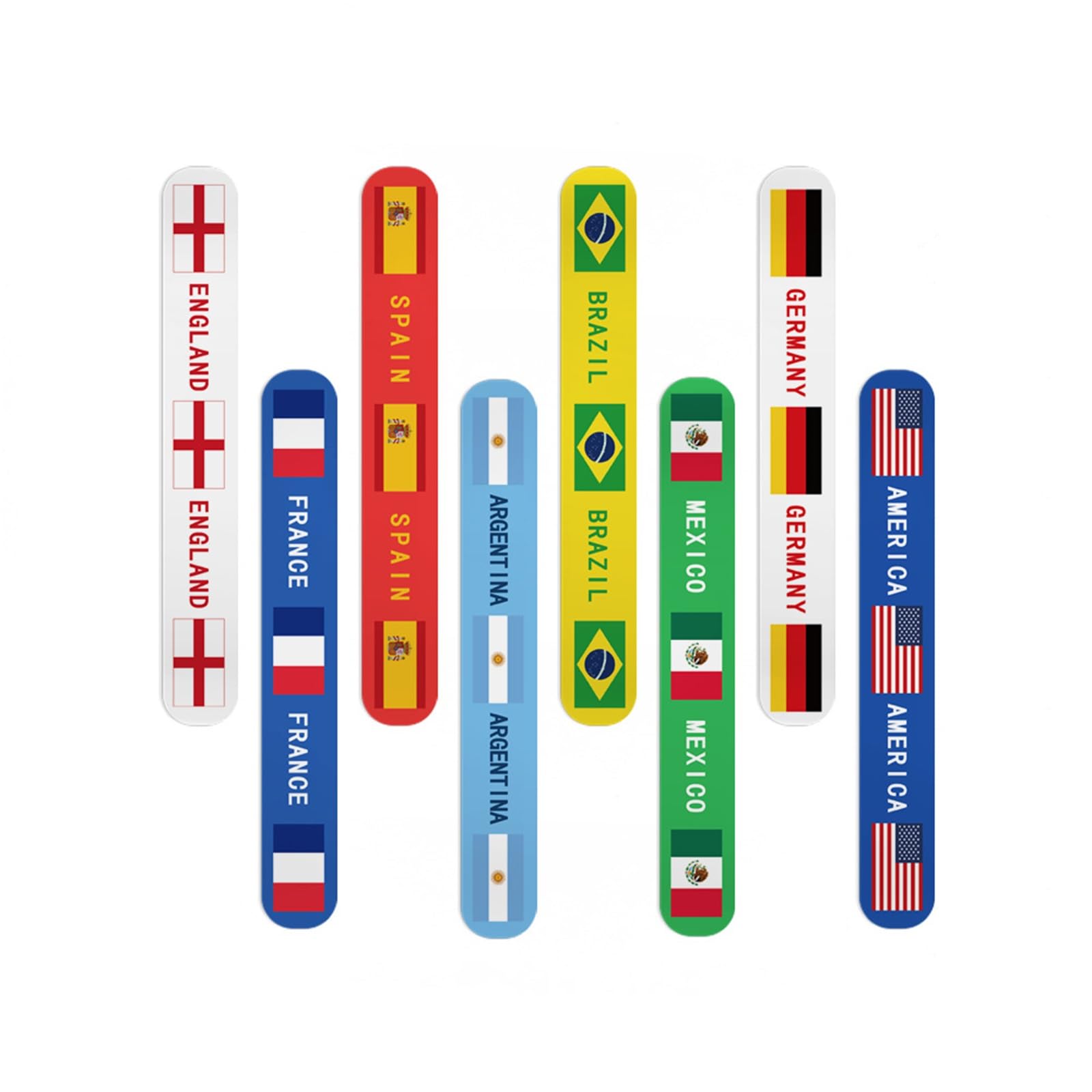 12Pcs Slap Bracelets Football Theme Slap Bands World Cup 2026 Fan Support Party bag Fillers for Kids Perfect for Football Parties and Back-to-School Gifts
