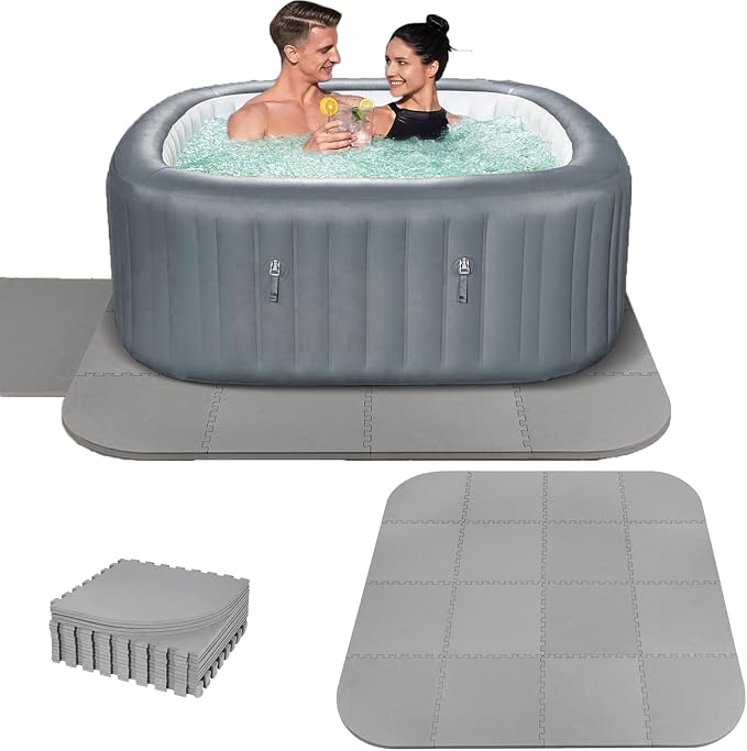 Inflatable Protection Mat Amazon.com: Nisorpa 85 Inch Hot Tub Mat for Inflatable Tub 1/2