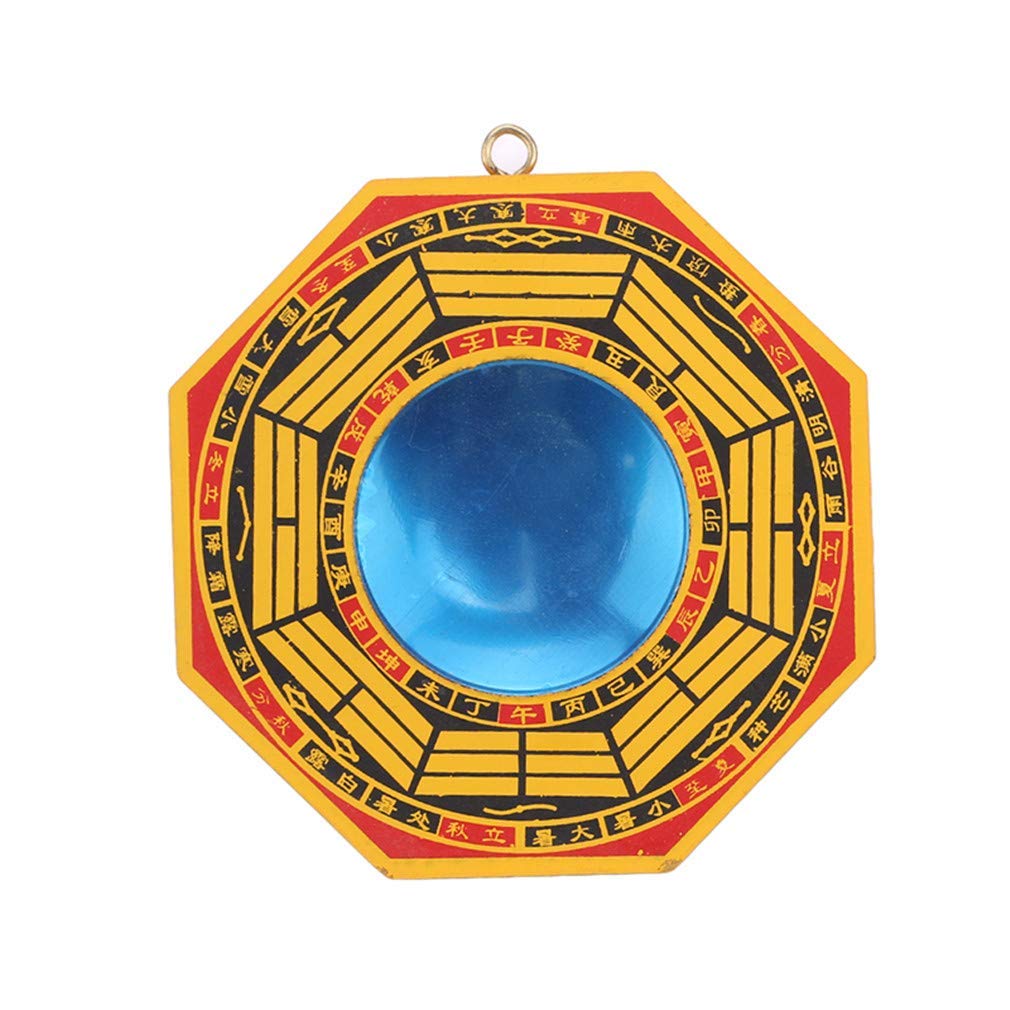 Fliyeong Bagua Mirror Feng Shui Convex Mirror for Protection Against Active Harmful Energy Bring Good Luck Gift for Your Friend Portable and Useful
