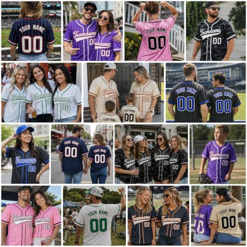 Custom Baseball Jersey, Personalized Team Name and Number Baseball Shirt miniatura 6