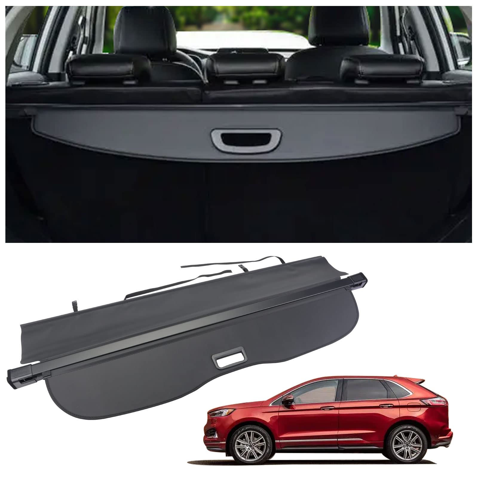 Photo 1 of SAOKNCE Cargo Cover Fit for 2015-2022 Ford Edge Black