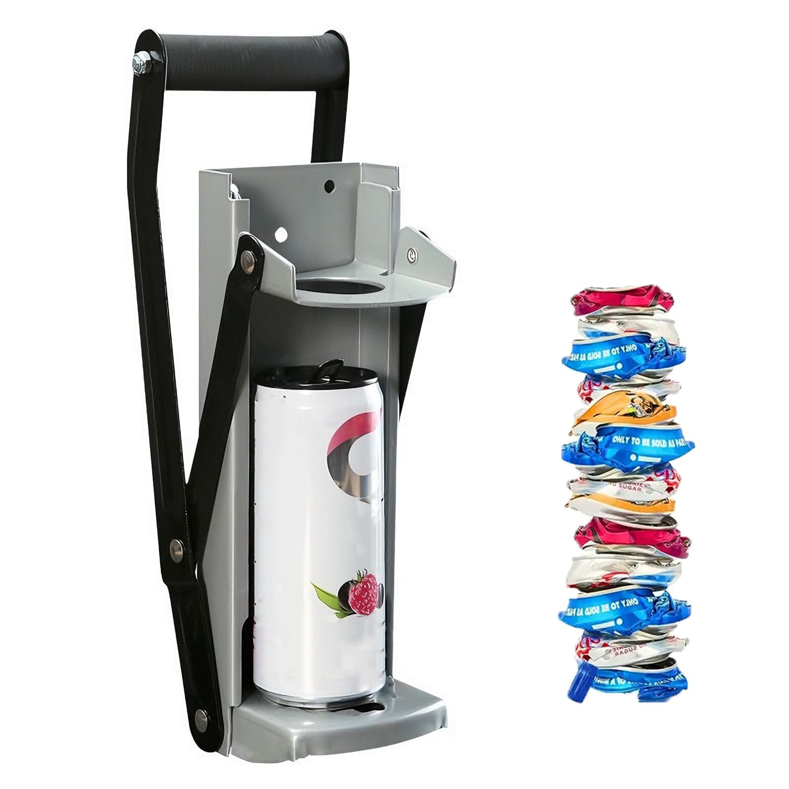 Trituradora de latas compacta que reduce volumen de basura y abre botellas de forma fácil 8