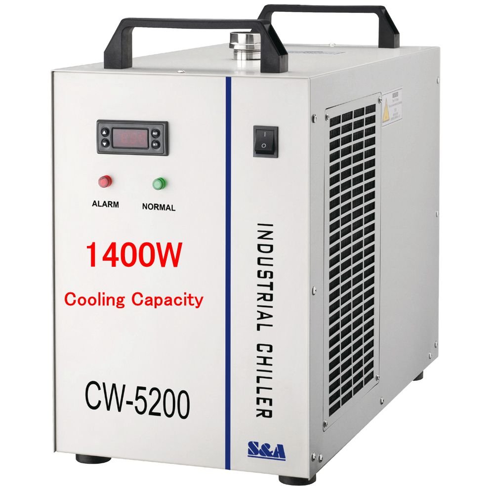 CW-5200DG 6L Capacity Thermolysis Industrial Water Chiller for One 130W or 150W CO2 Glass Laser Tube Cooling, AC 1P 110V 60Hz 1400W 0.93HP