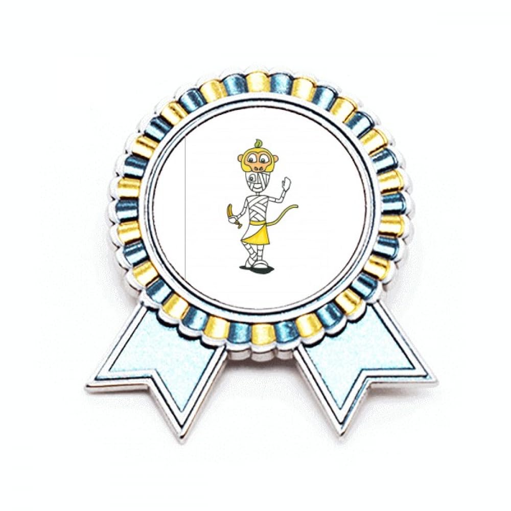 Broche singe égyptien en métal taille M avec chapeau traditionnel