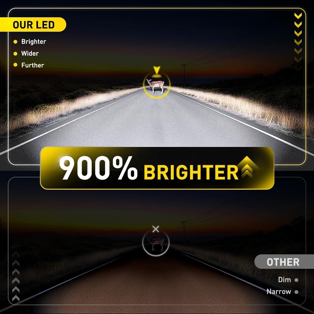 Faro LED 2 pezzi faro per auto H7 luci a LED fascio alto basso formato 1:1 wireless 16 pezzi chip CSP impermeabile Luce Guida Diurna