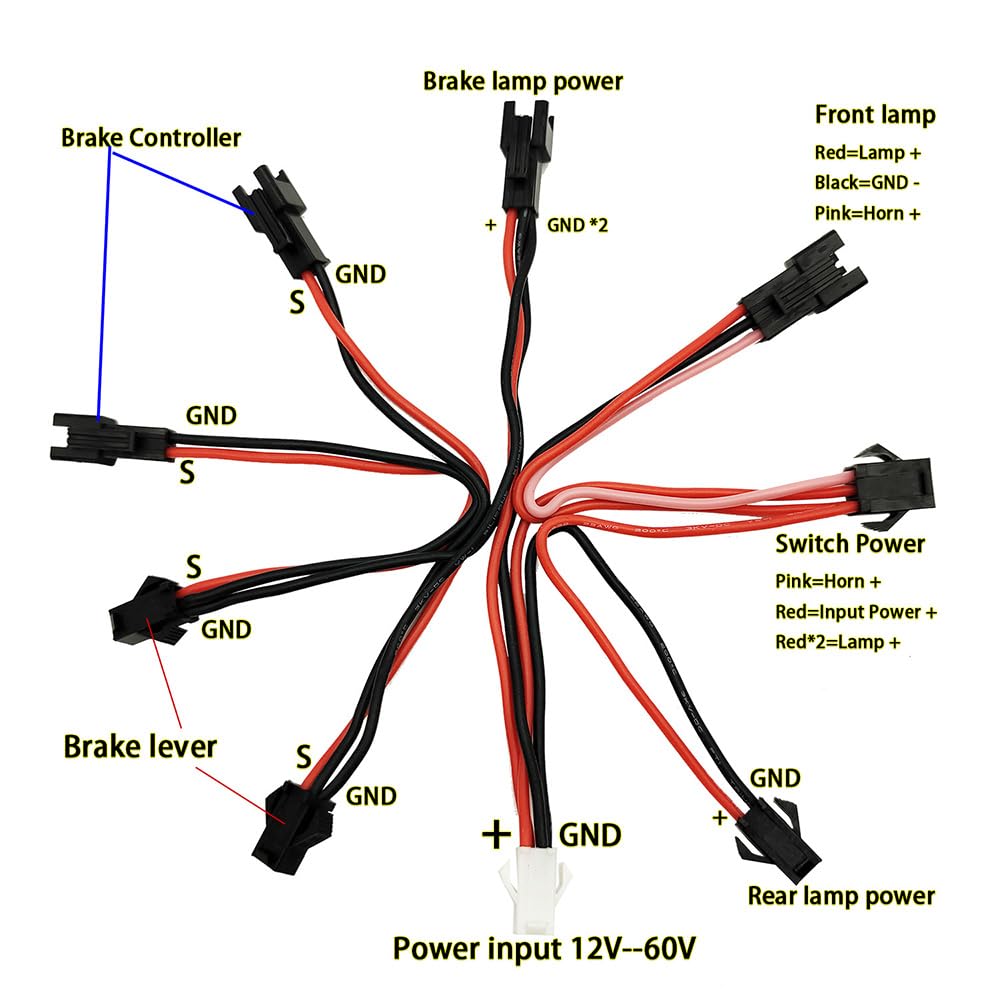 QD252 Electric Bicycle Lamp Set Lampada Anteriore Horn Tail Lamp Stop Lamp Turn Lamp Switch Accessori Elettrici Biciclette