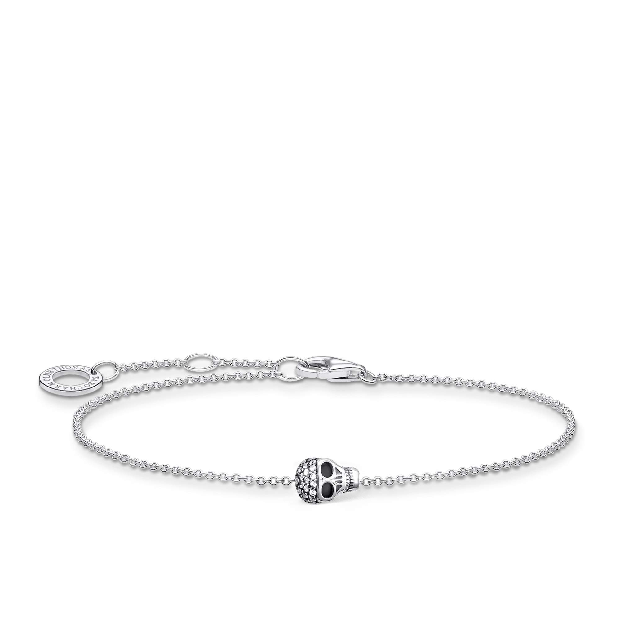 Thomas Sabo 925 Sterling Silver Skull Bracelet 16-19cm Length