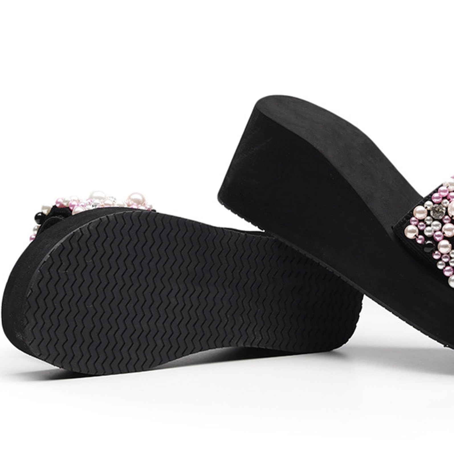 Beaupretty Zapatillas de Verano de Cuña Antideslizantes EVA, para Mujer, Gruesas y Cómodas, para Playa o Estar en Casa