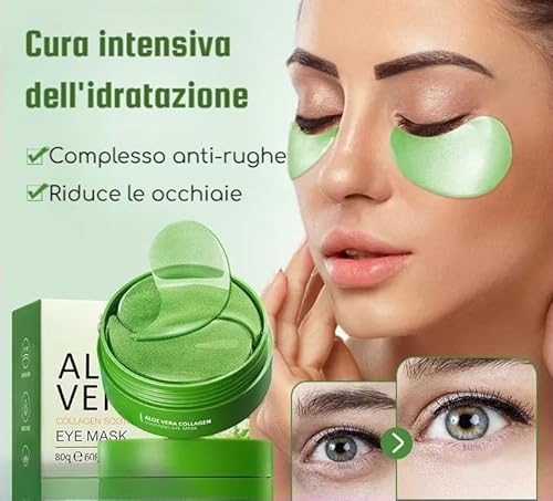 SoGood Essentials Augenpads Augenmaske - 60 Stück Aloe Vera Eye Pad mit Aloe Vera Extrakt & Kollagen - gegen Augenringe, Tränensäcke, Falten & Schwellung