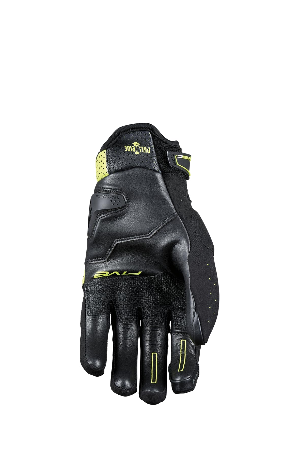 Five Gants Moto Homme RSC Evo - Coque Carbone Véritable Ergo PROTECH® - Paume Cuir de Chèvre Pleine Fleur - Tactiles Touch Screen et Ventilés - Protection Homologuée CE KP1