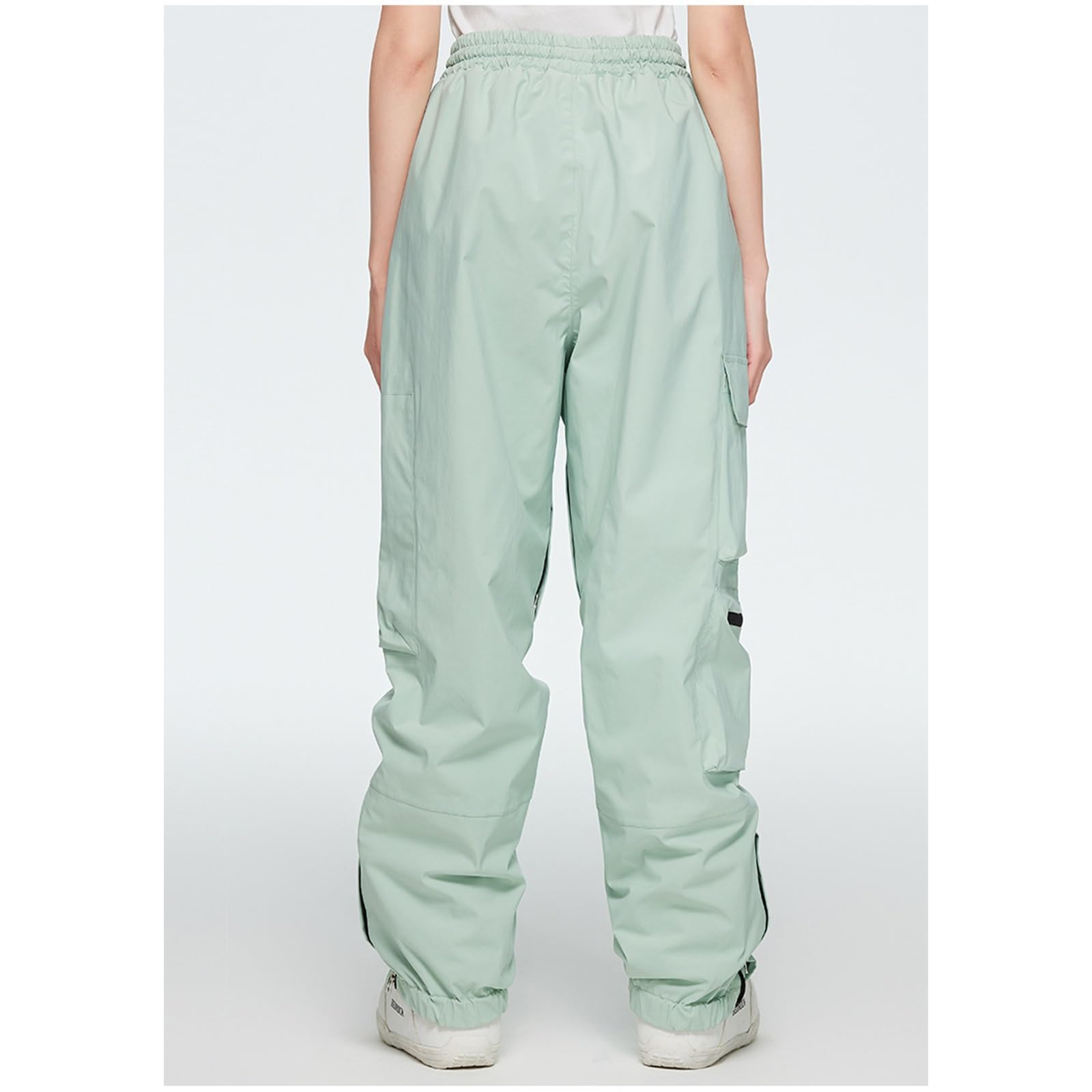 ALMASI Pantaloni da Snowboard Larghi da Uomo da Donna Pantaloni da Neve da Sci Sport Super Larghi Isolamento Esterno Impermeabile(Apple Green,Small)