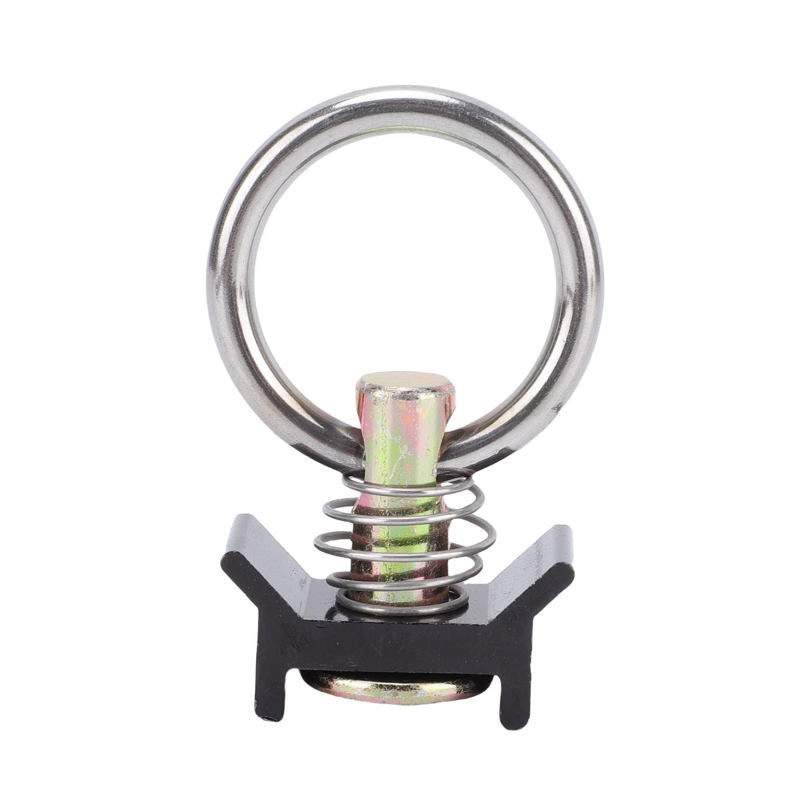 Tnfeeon de Amarre de Pista en L, Paquete de 8 Rieles de Pista en L de Aluminio de 12 Pulgadas con 8 Accesorios de Junta Tórica de Perno único, para Motocicletas, Vehículos Todo Terreno, (Black)