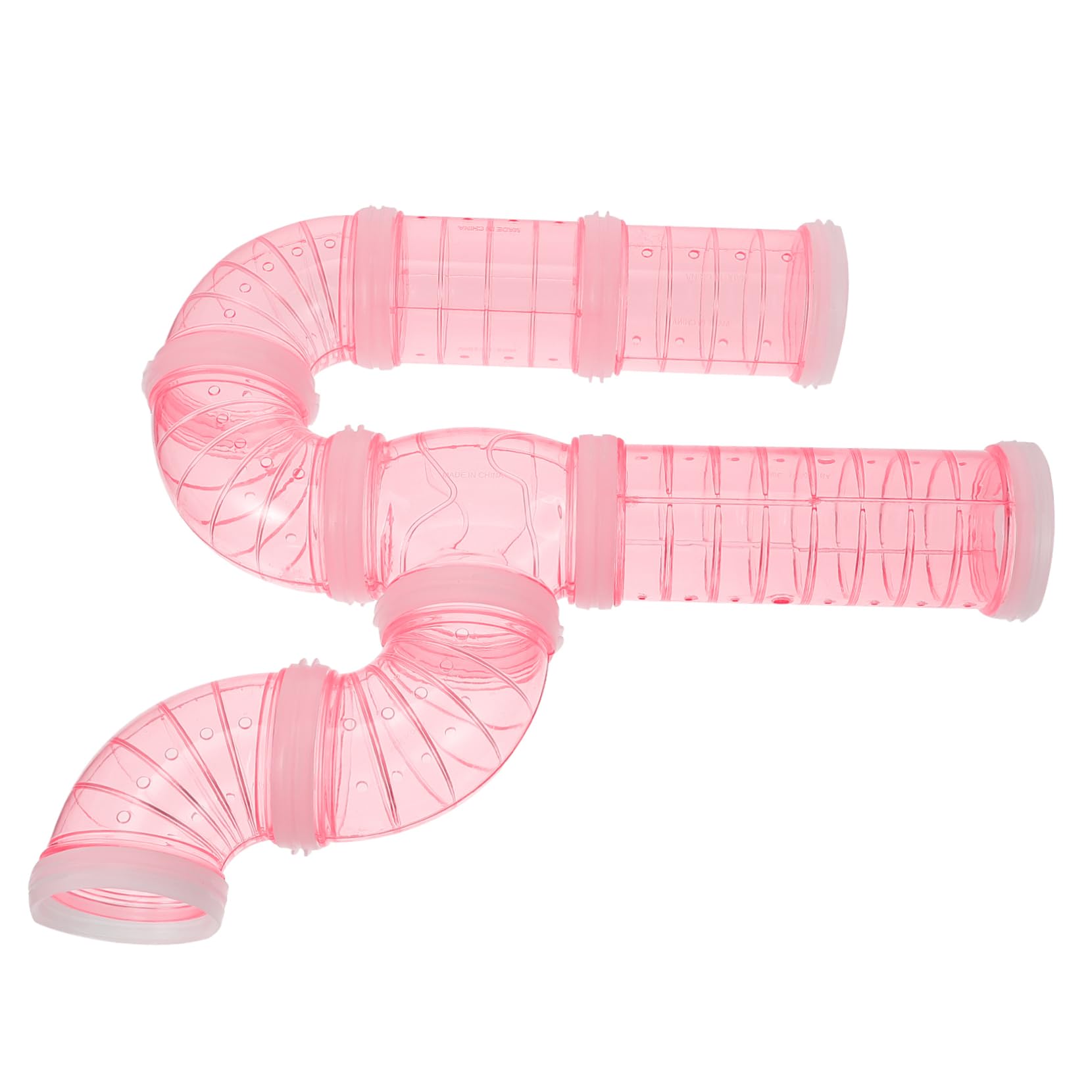 Selbstgemacht Hamster Kunststoffrohr Hamsterkäfigröhre 12 Stück Rosa | Kunststoff, für Tierkäfige, Modularer Aufbau, 12 Teile, Passend für Hamster