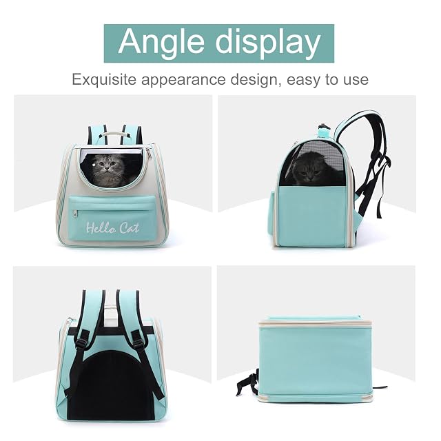 Foto 5 de 7 de PETCUTE Aerolínea Aprobada Mochila para Perros,Transpirable Mochila para Mascota con Correa de Seguridad…