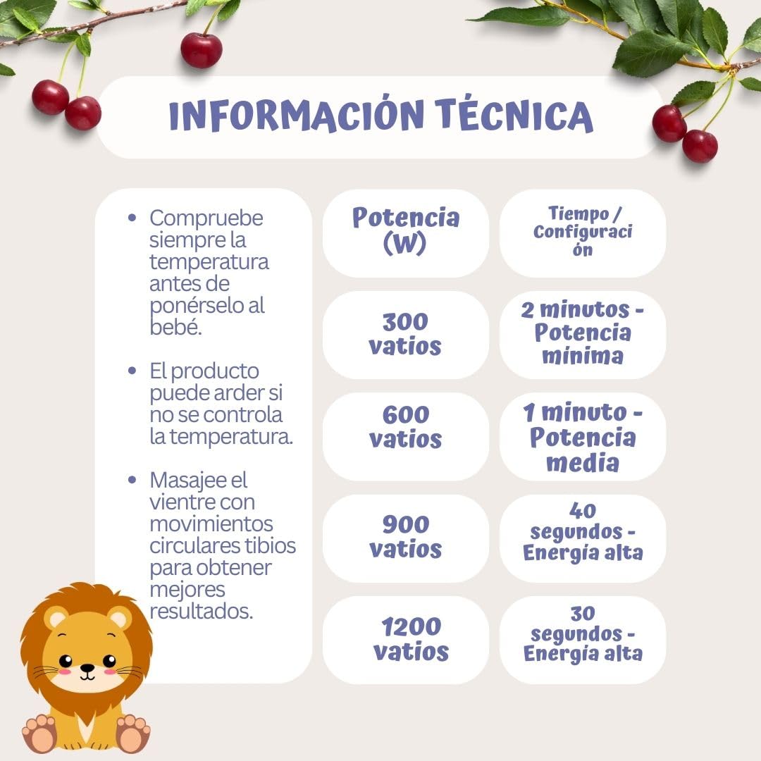 Hello Hippo - Saco de Semillas de Cereza para Bebé - Cinturón Anticólicos con Calor Seco, Microondas o Horno, Hipoalergénico y Lavable (Léon)
