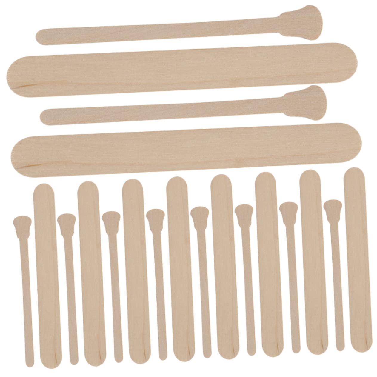 NOLITOY 100pcs Wooden Wax Sticks for Hair Removal Wax Applicator Stick Handheld Waxing Tool